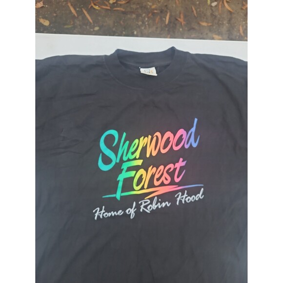 Vtg Robin Hood Sherwood Forest t-shirt Outdoors Travel Location 80s tee - Picture 3 of 5